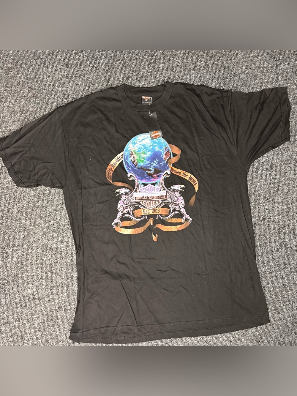 NWT vintage Harley-Davidson "Around the World" graphic t-shirt